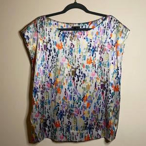 theory cap sleeve colorful shell